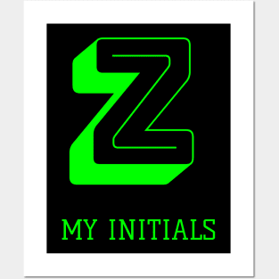 Letter Z Initials Unique Name T-Shirt Posters and Art